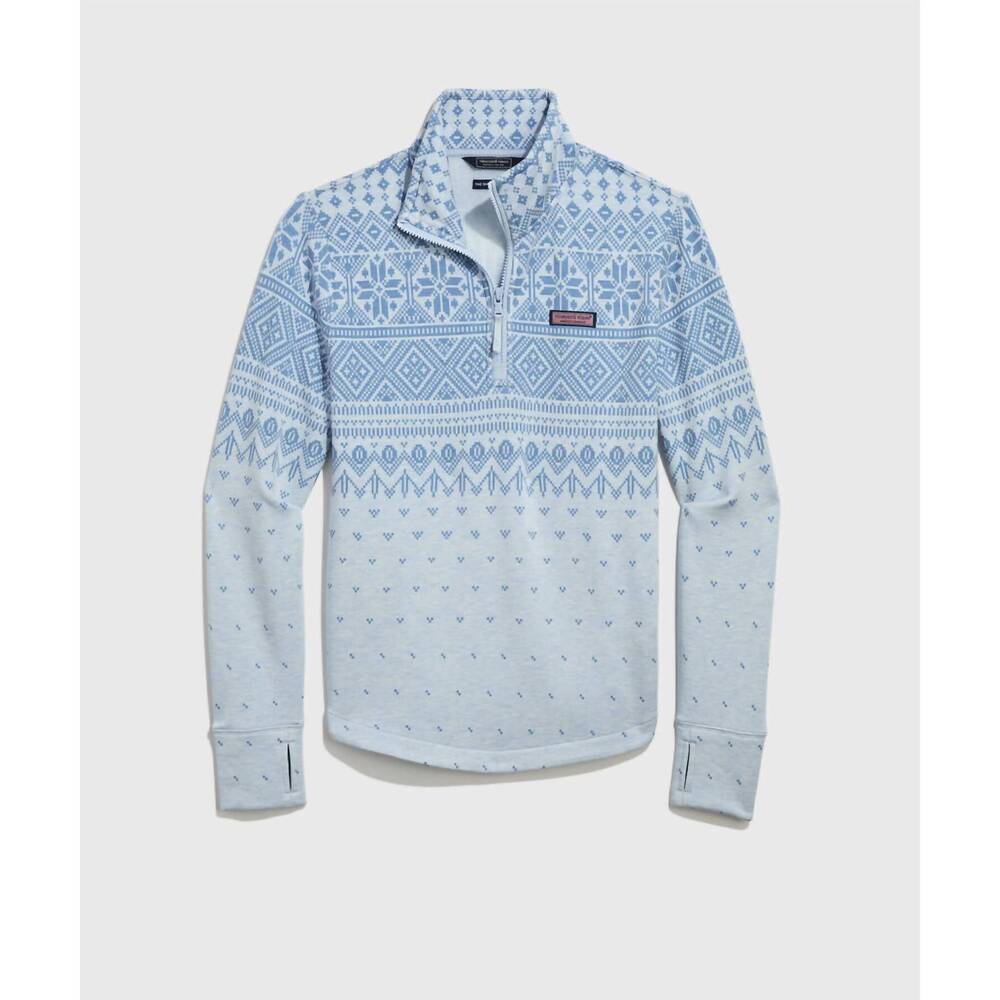 NEW VINEYARD VINES dreamcloth fair isle relaxed shep shirt in fair isle coastlin - Picture 3 of 4